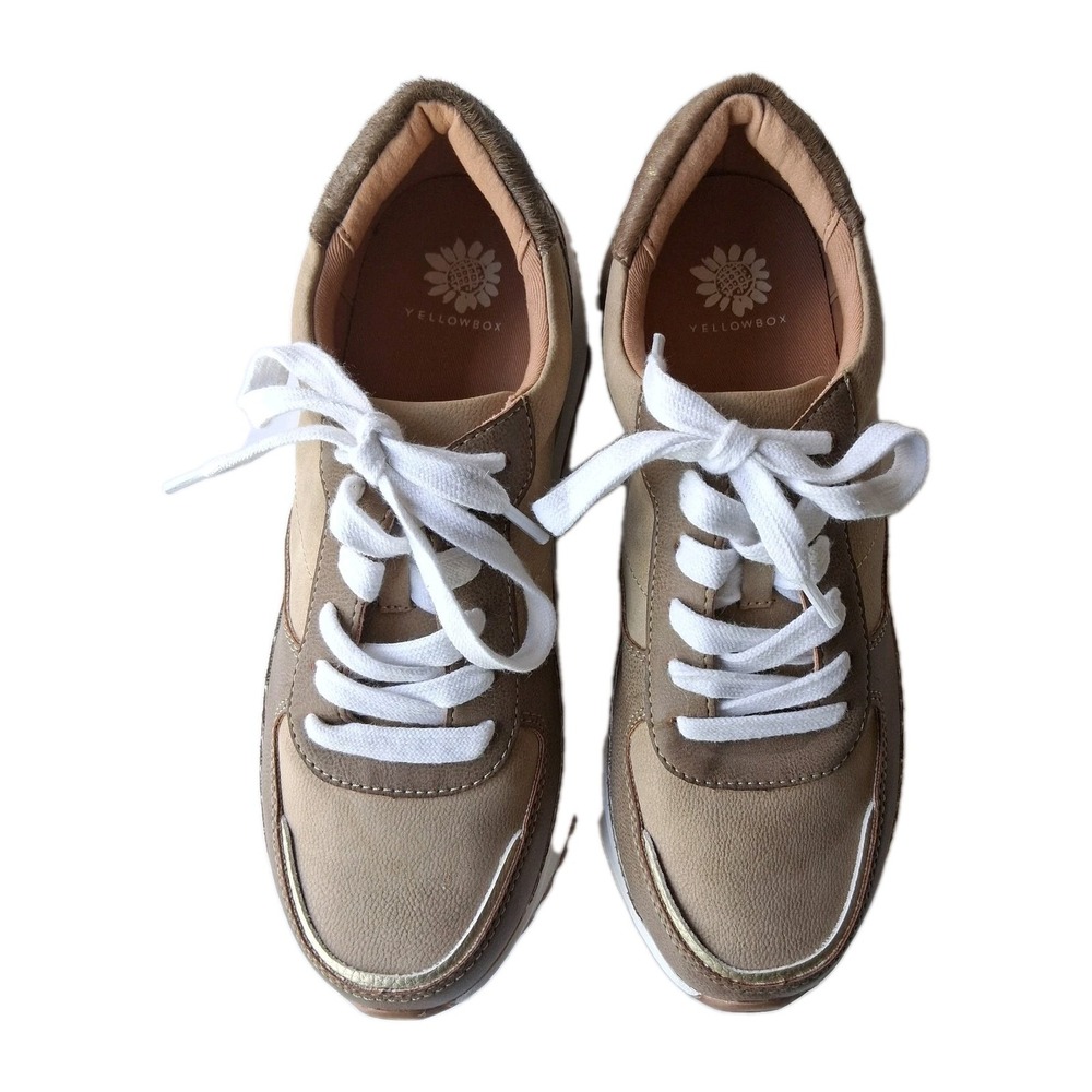 Urban Cowgirl Sneakers Women's 6.5 Faux Leather & Cowhide Casual Shoes YELLOWBOX - Picture 3 of 13